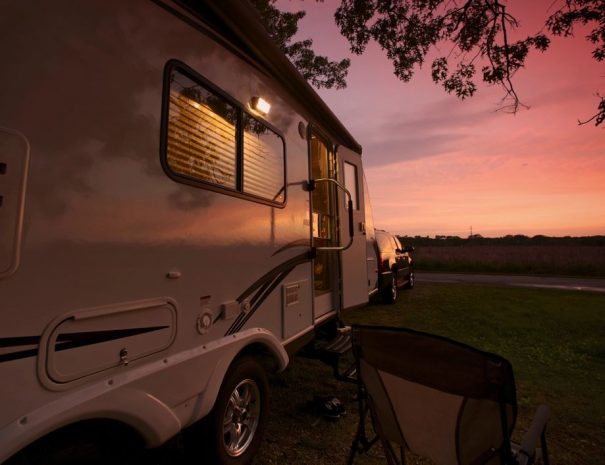 RV at Sunset
