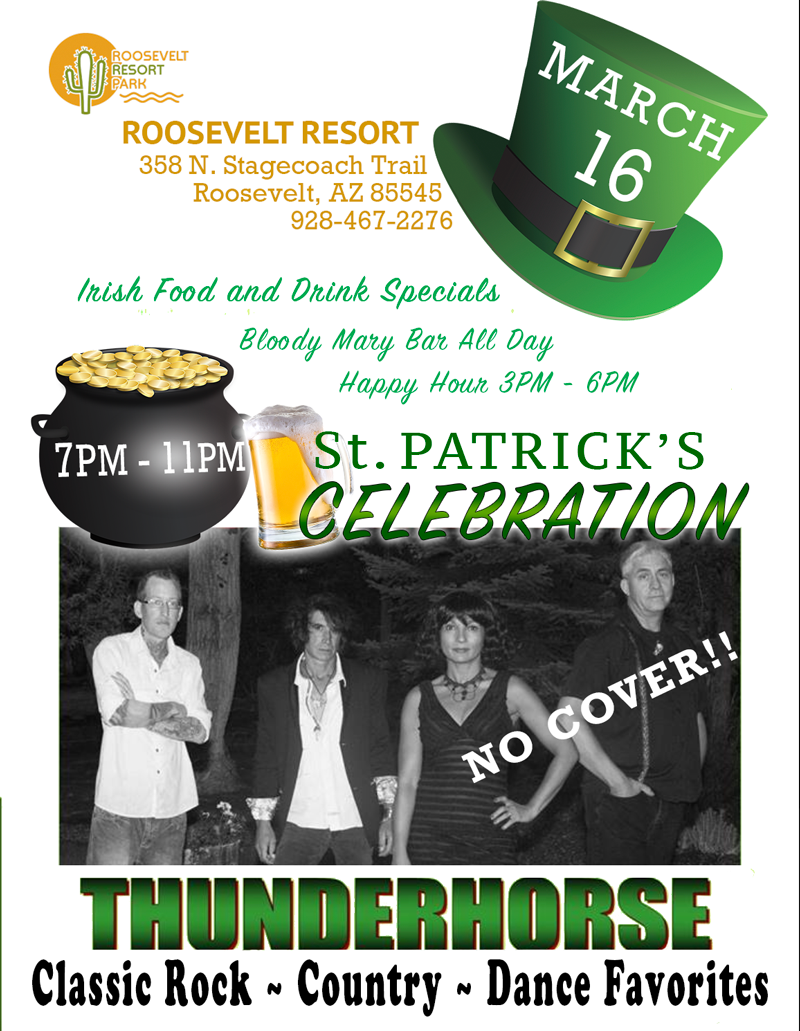Roosevelt Lake Resort St. Patrick's Day Party