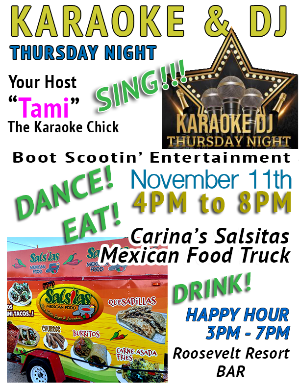 karaoke and mexican food truck flyer